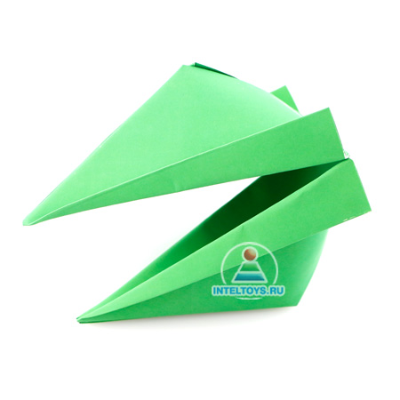Оригами – Голова ящерицы для детей